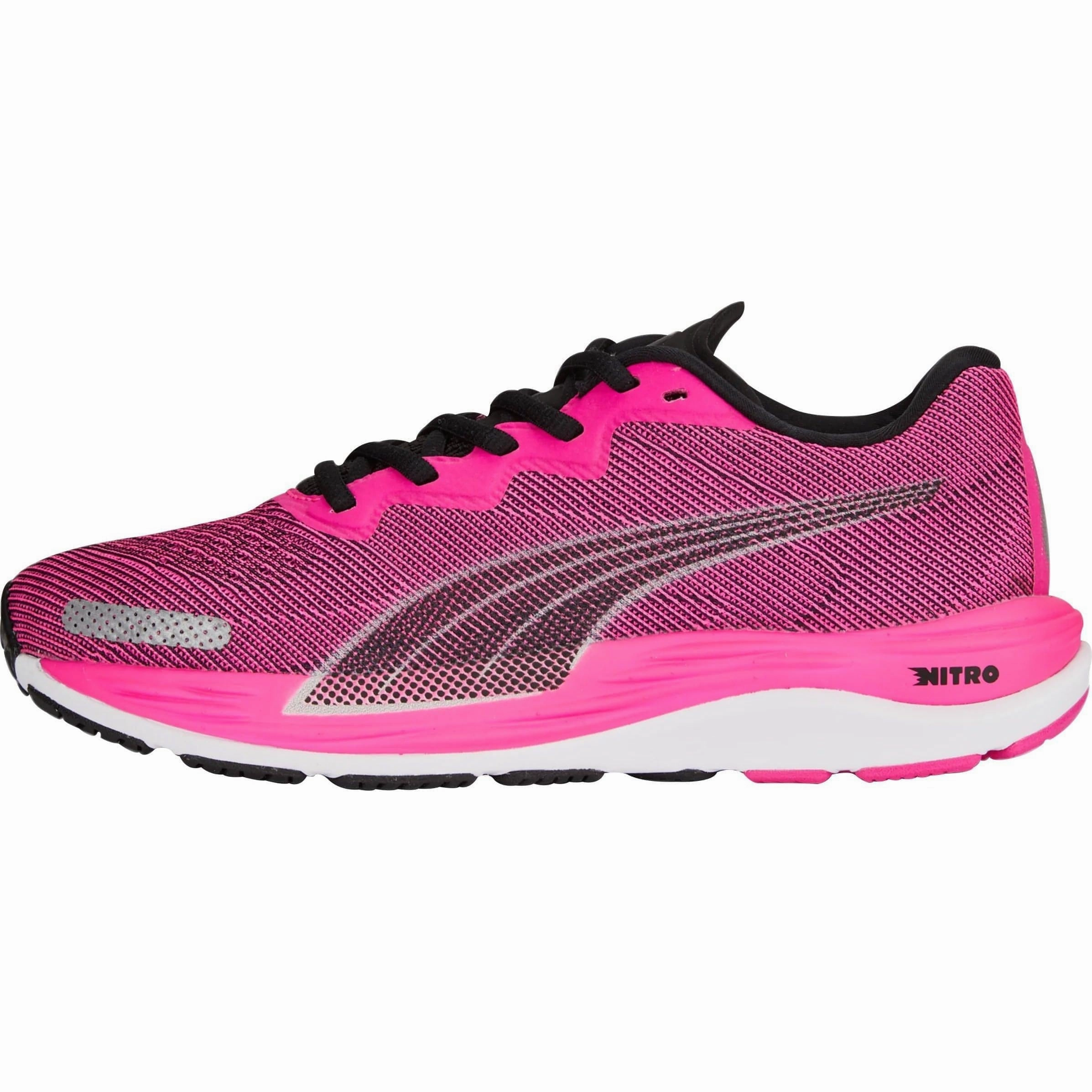 Puma Velocity Nitro 2 Womens Running Shoes - Pink mesh construction court players' shoes