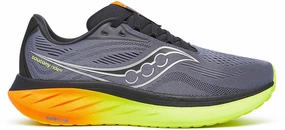 Saucony Ride 18 Mens Running Shoes - Grey Multi Layer Mesh Ventilation