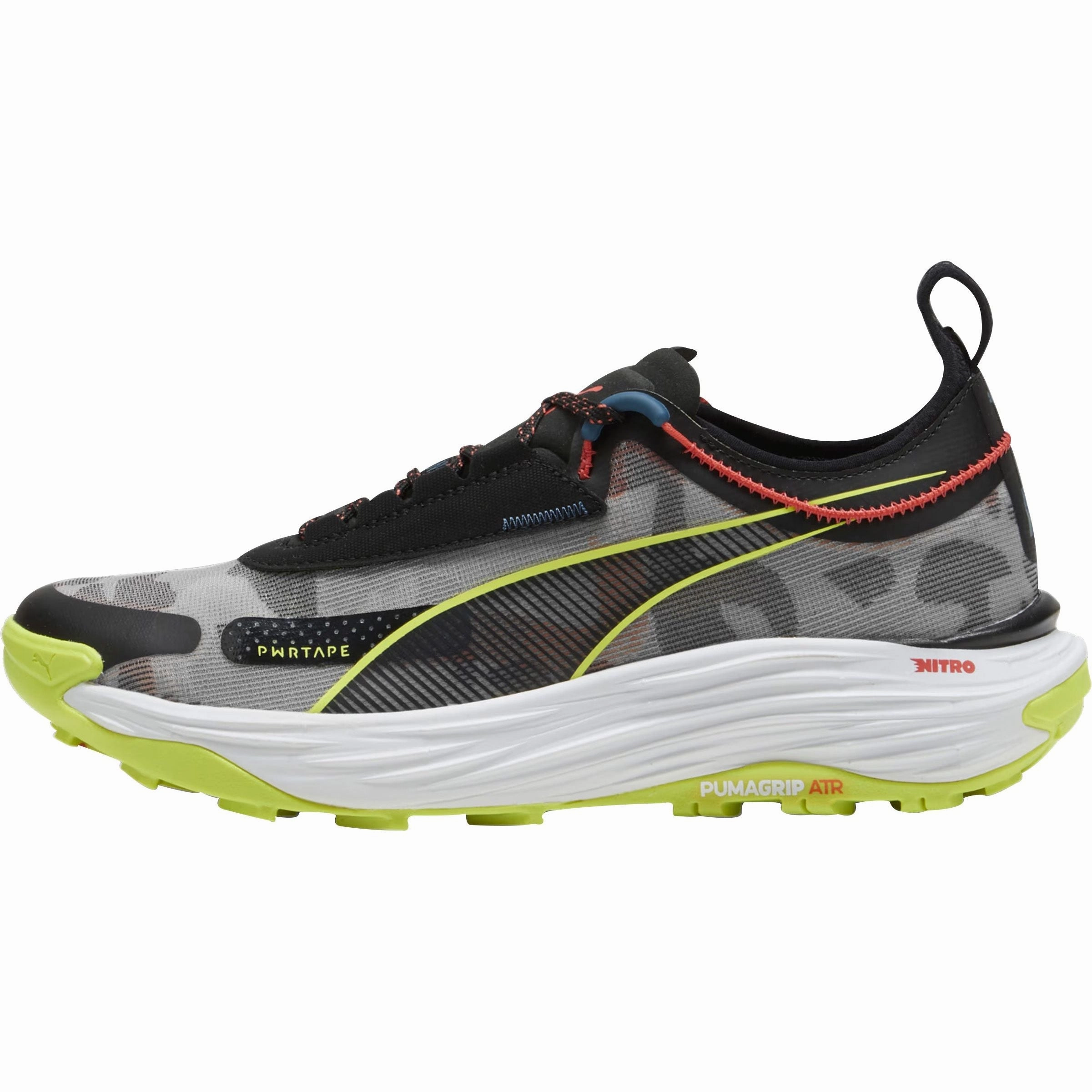 Strategic Ventilation Ports quick - moving shoes Puma Voyage Nitro 3 Mens Trail Running Shoes - Black