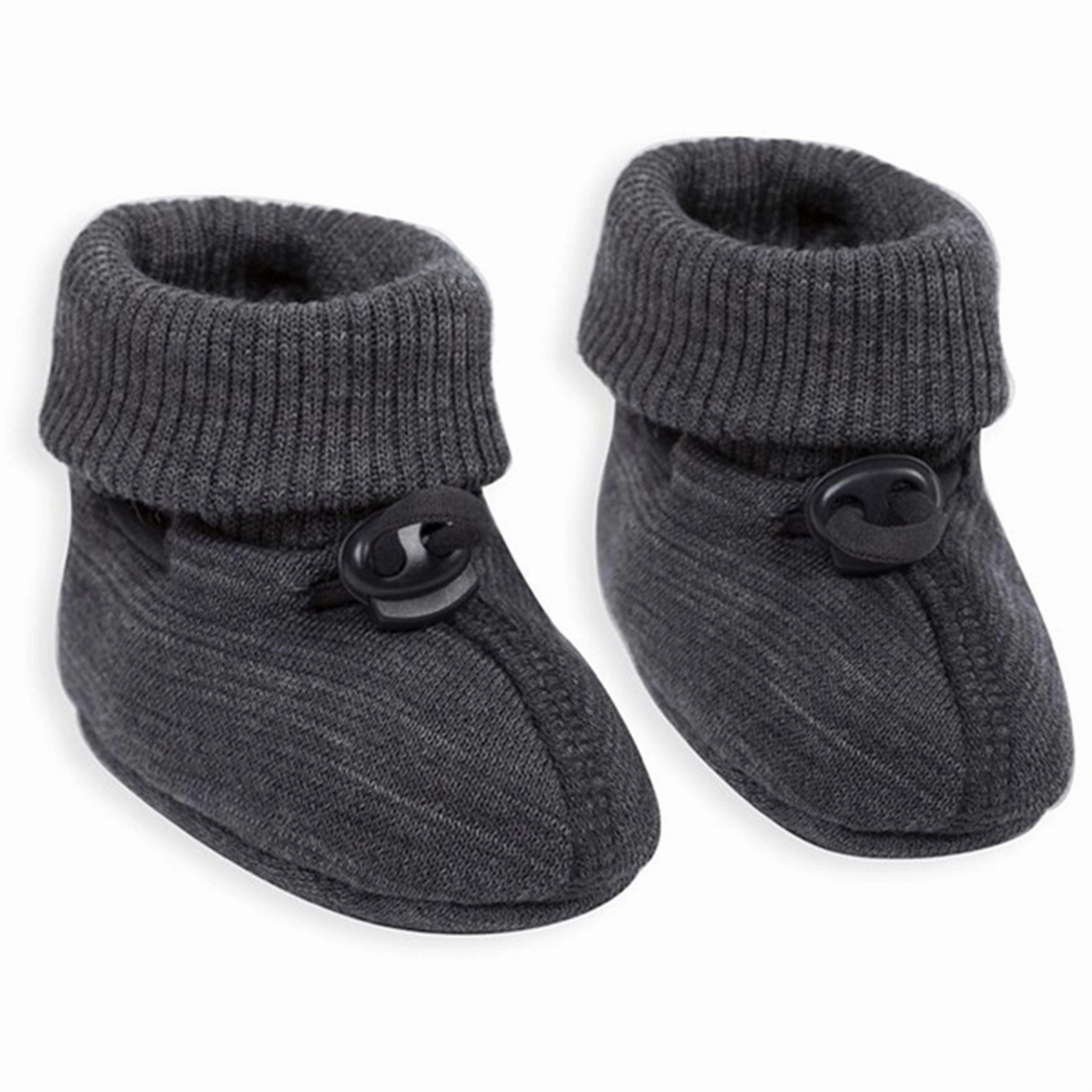 Non Slip Tread Water-Resistant Slides Smallstuff Wool Booties Dark Grey