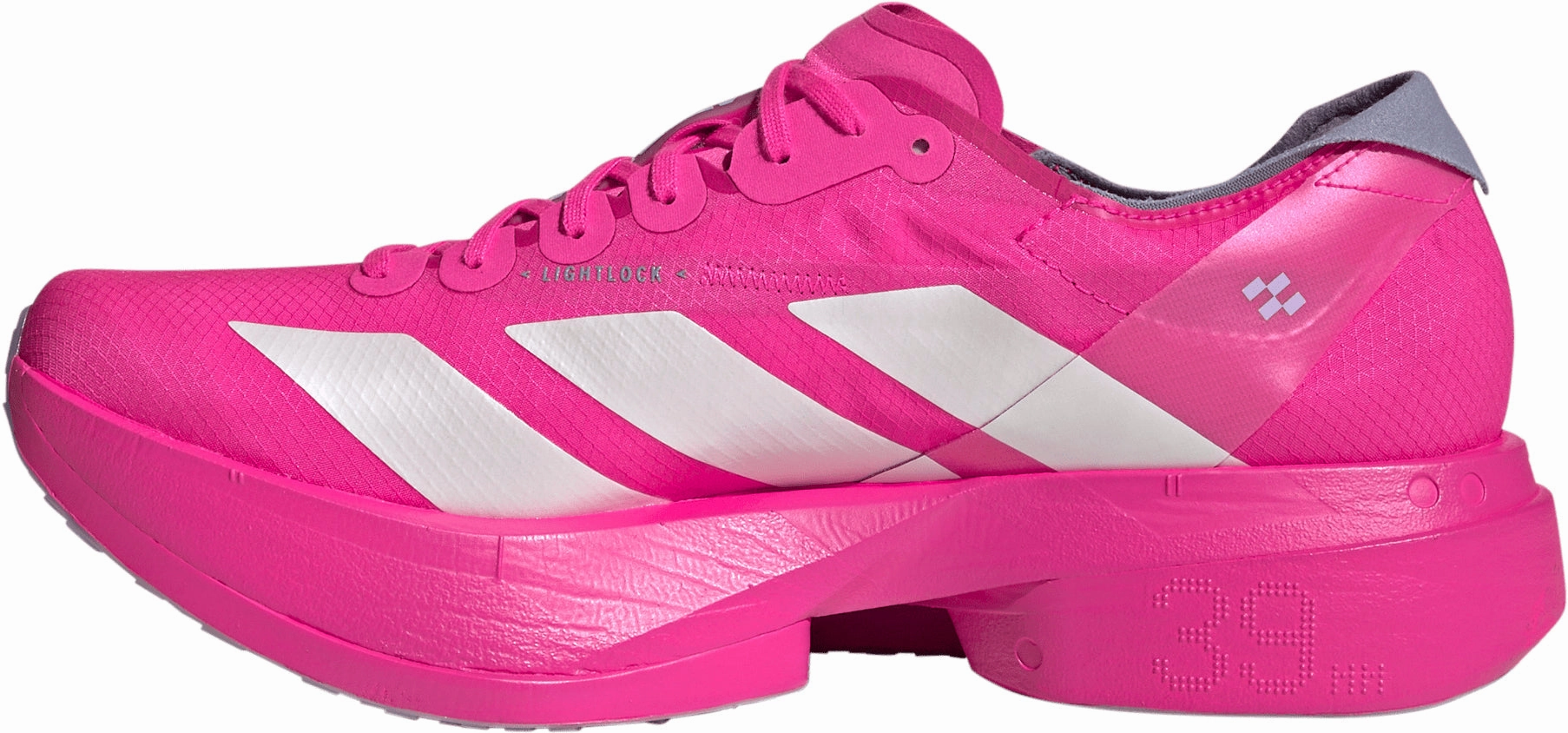 adidas Adizero Adios Pro 4 Mens Running Shoes - Pink Auxetic Lattice Structure