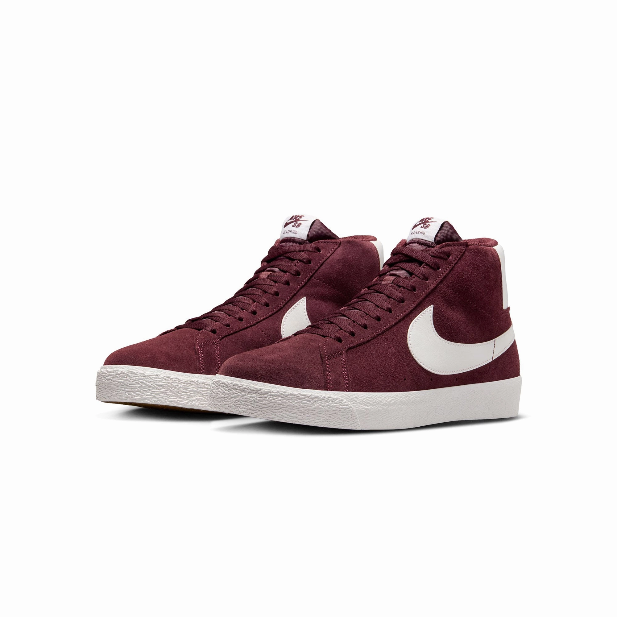 Nike SB Blazer Mid Burgundy Crush Shoes Rocker sole geometry