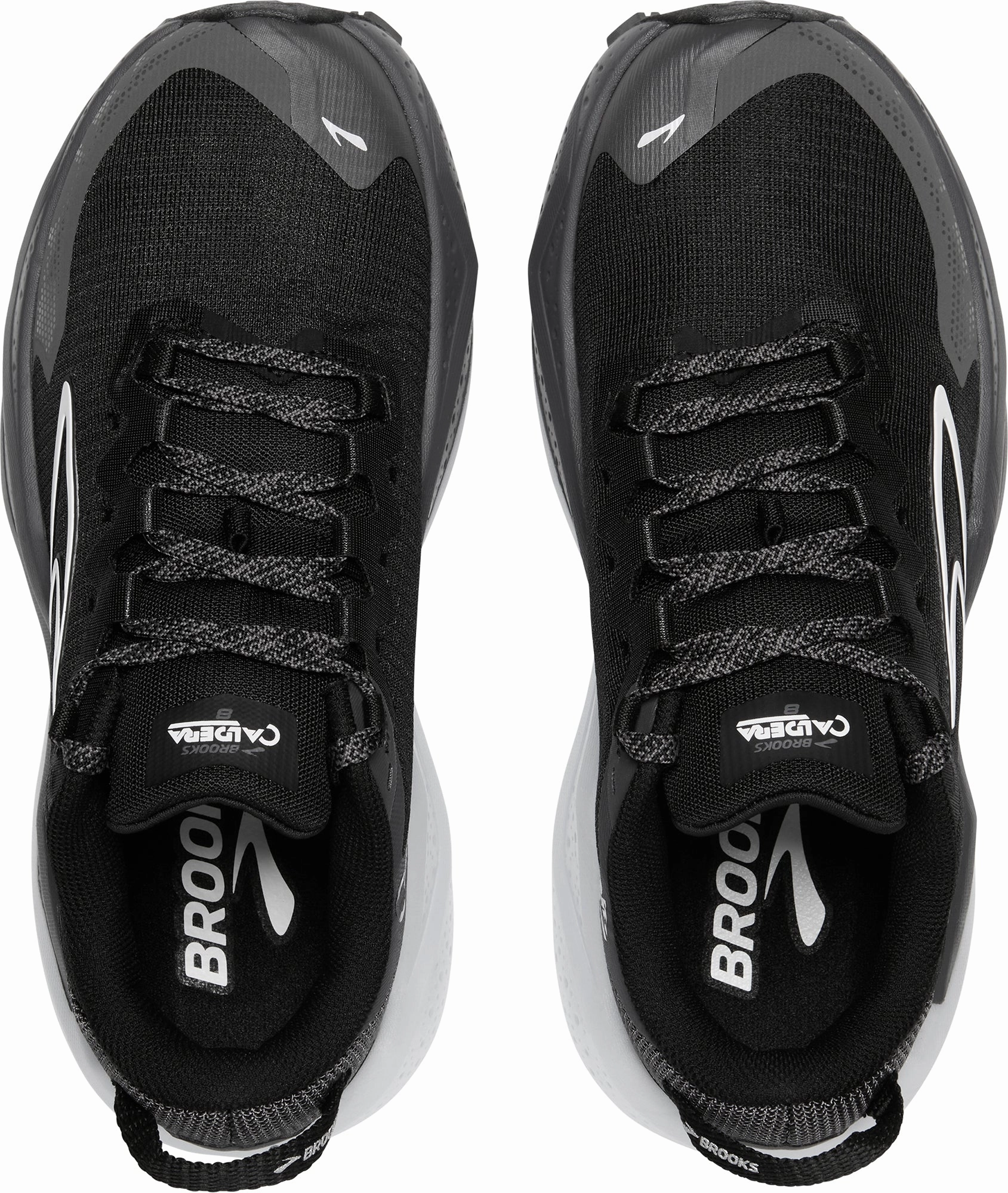 circular track running gear Brooks Caldera 8 Womens Trail Running Shoes - Black