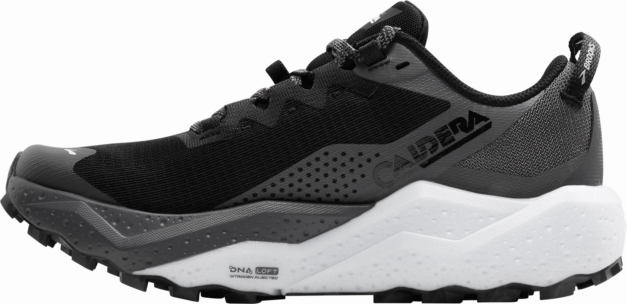 Hyper Breathable Fabric Anti Irritation Seams Brooks Caldera 8 Womens Trail Running Shoes - Black