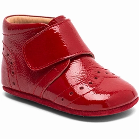 Anti Slip Feature Bisgaard Red Patent Petit Home Shoe