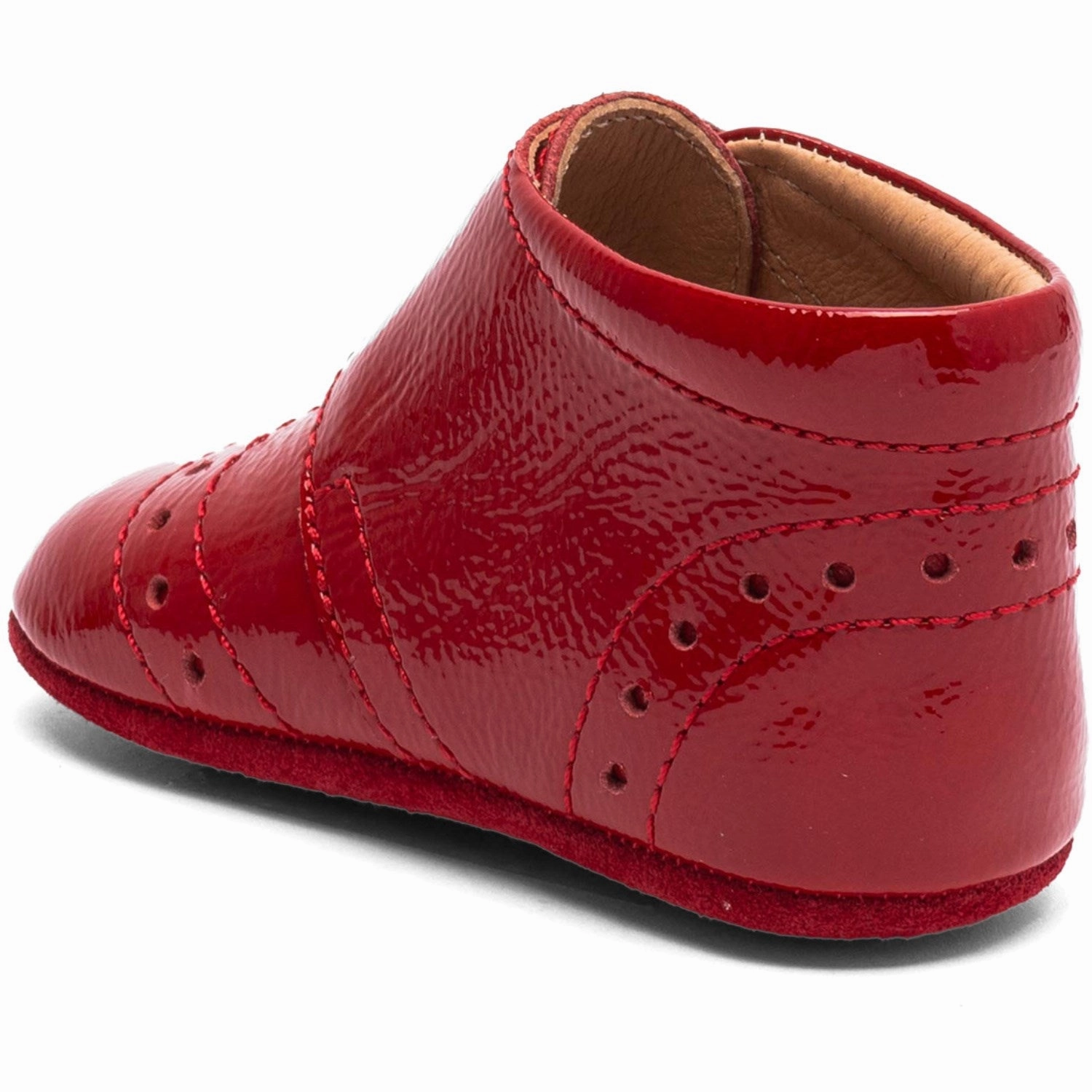 Elasticated Effortless Foot Step Bisgaard Red Patent Petit Home Shoe