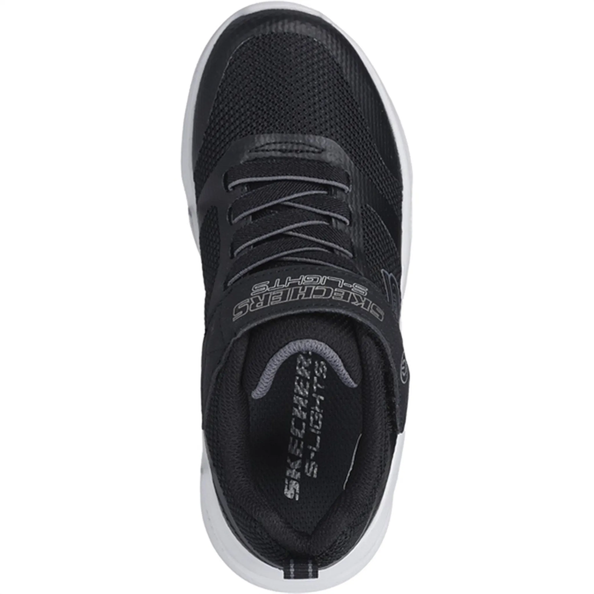 Active Everyday Skechers Boys Skechers Meteor-Lights Sneakers Black Grey