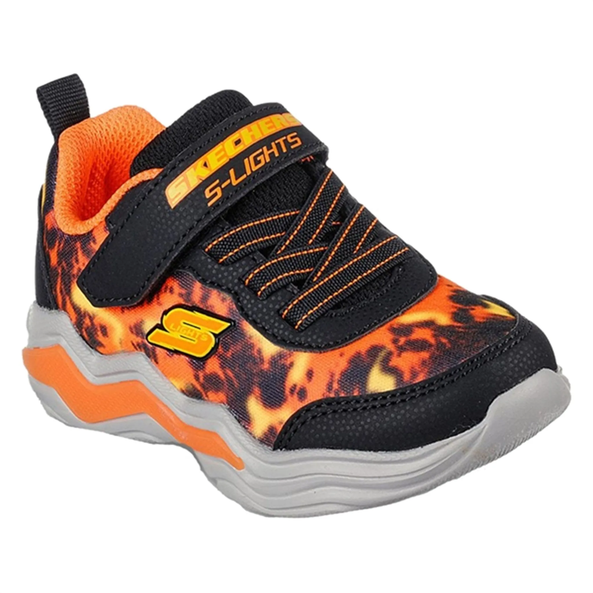 Durable ease Ventilated Footbed System Skechers Erupters IV Sneakers Black Orange