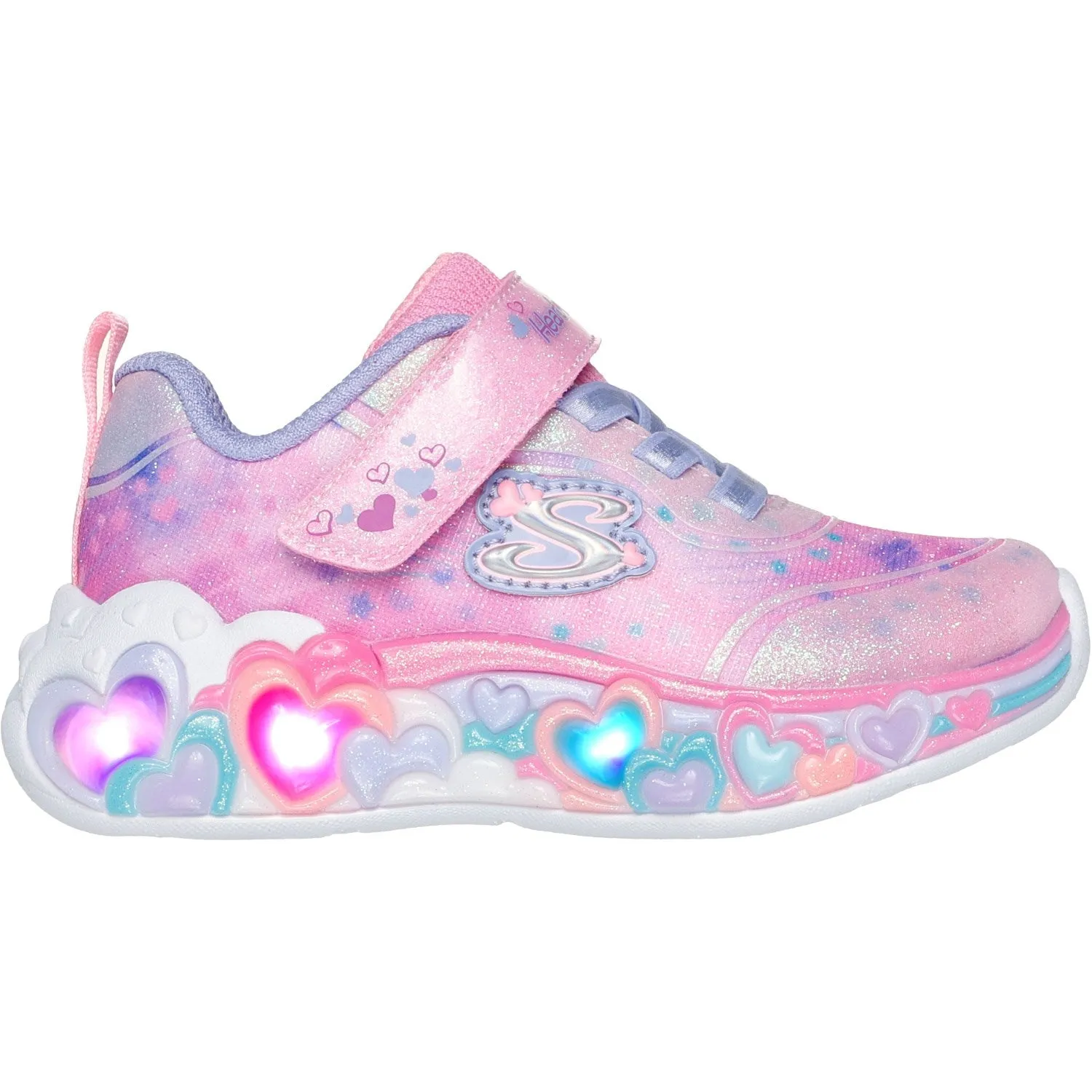 Skechers Eternal Heart Lights Sneakers Shock Design Lace Free