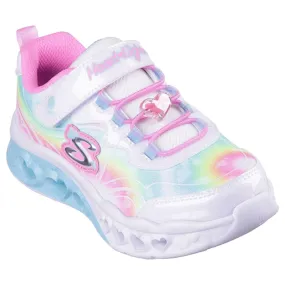 Free Flex Groove Design Skechers Flutter Heart Lights Sneakers White Multicolor