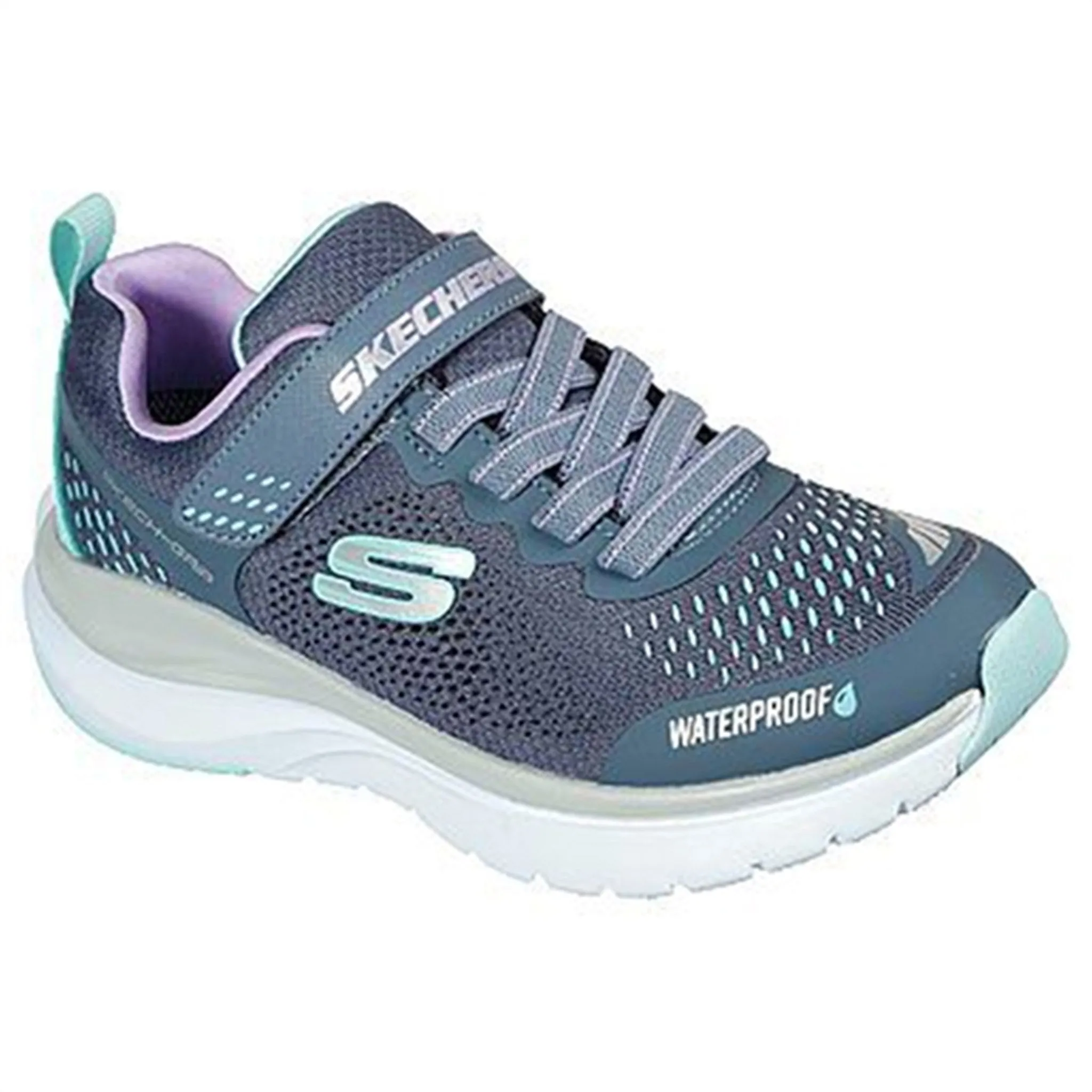 Skechers Girls Ultra Groove Hydro Mist Waterproof Grey Multicolor Walk Boost