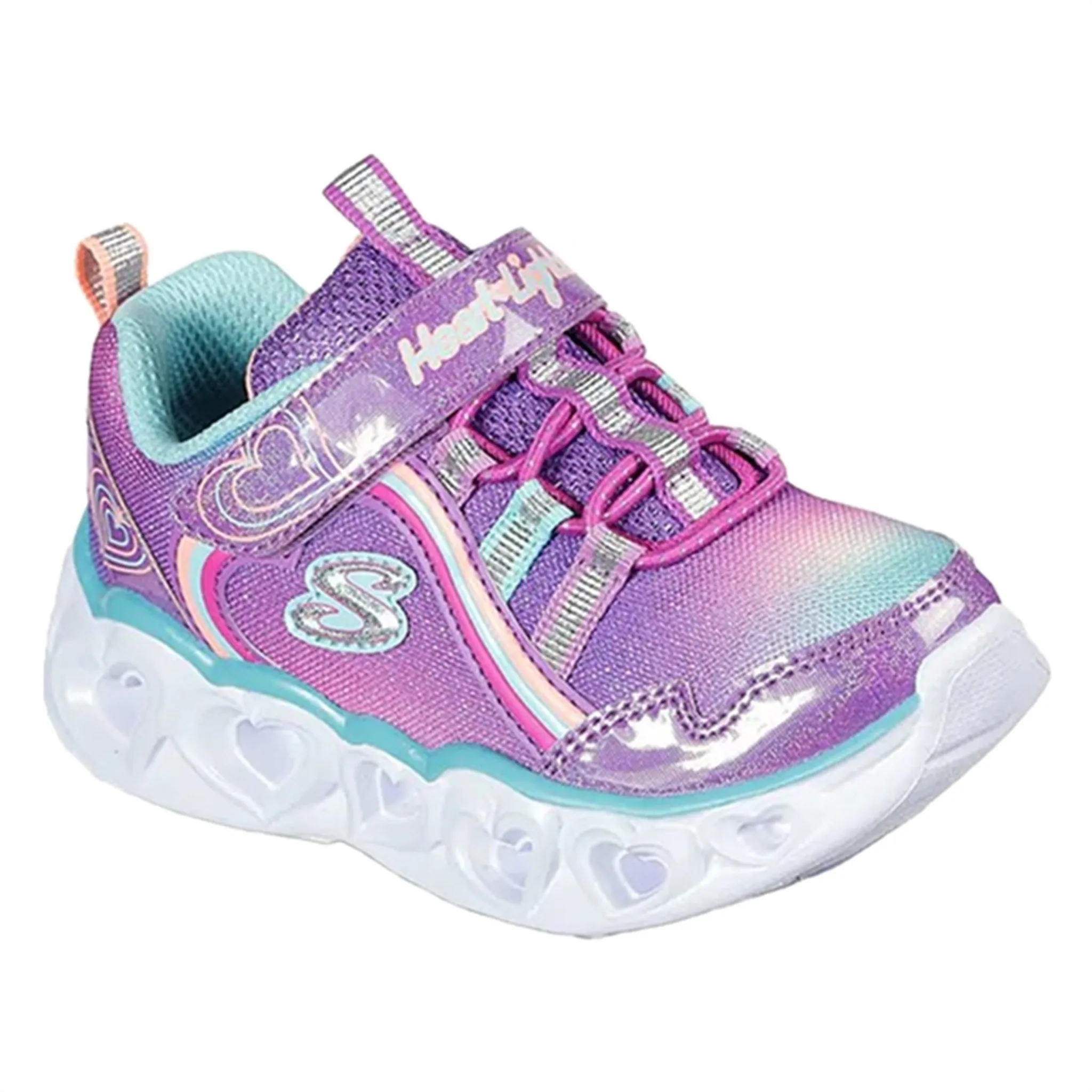 Skechers Hearts Lights Sneakers Rainbow Lux Purple Multicolor Premium Technology