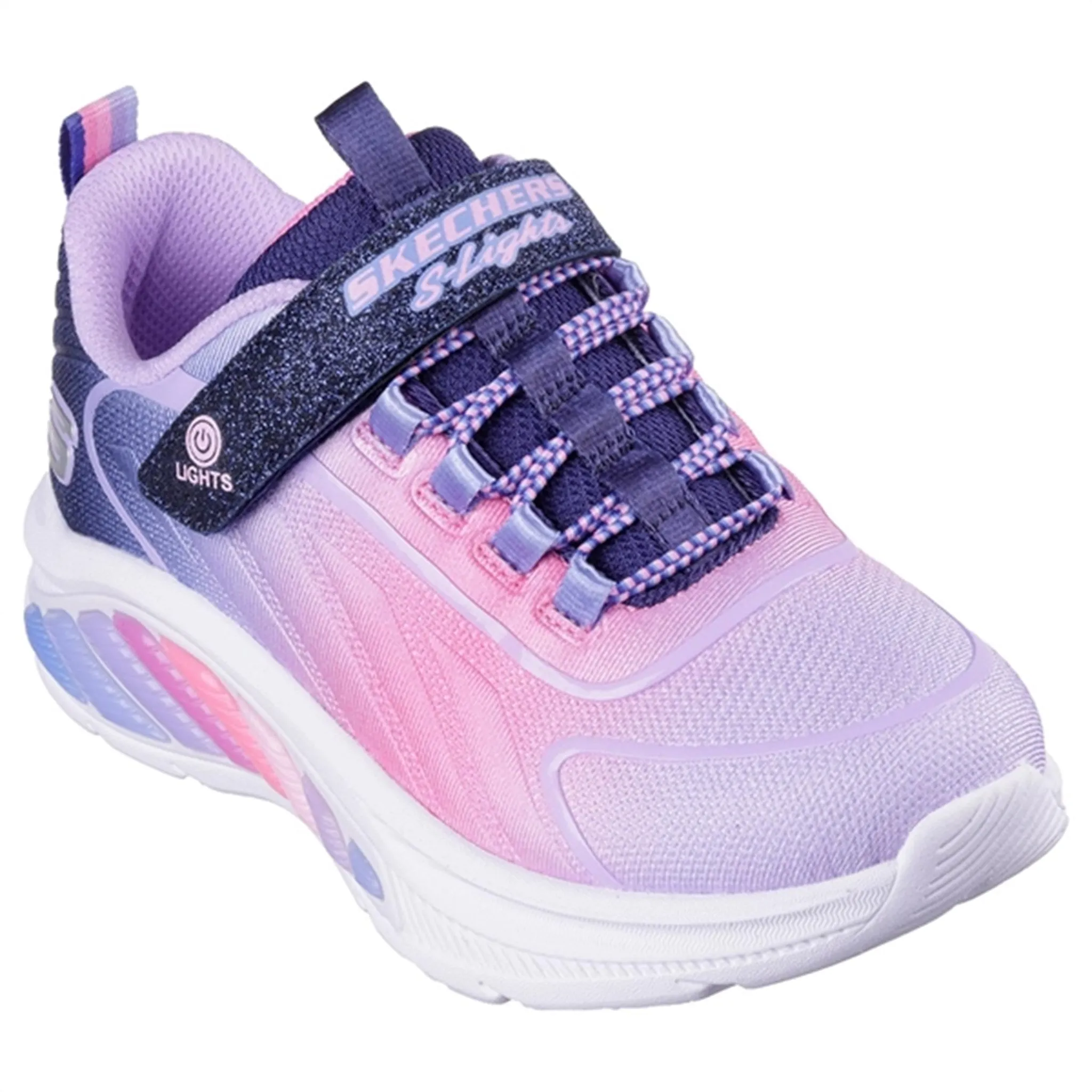 Skechers Rainbow Cruisers Ombre Sneakers Navy Multicolor Split Toe Flex Zone Water Resistant Breathable