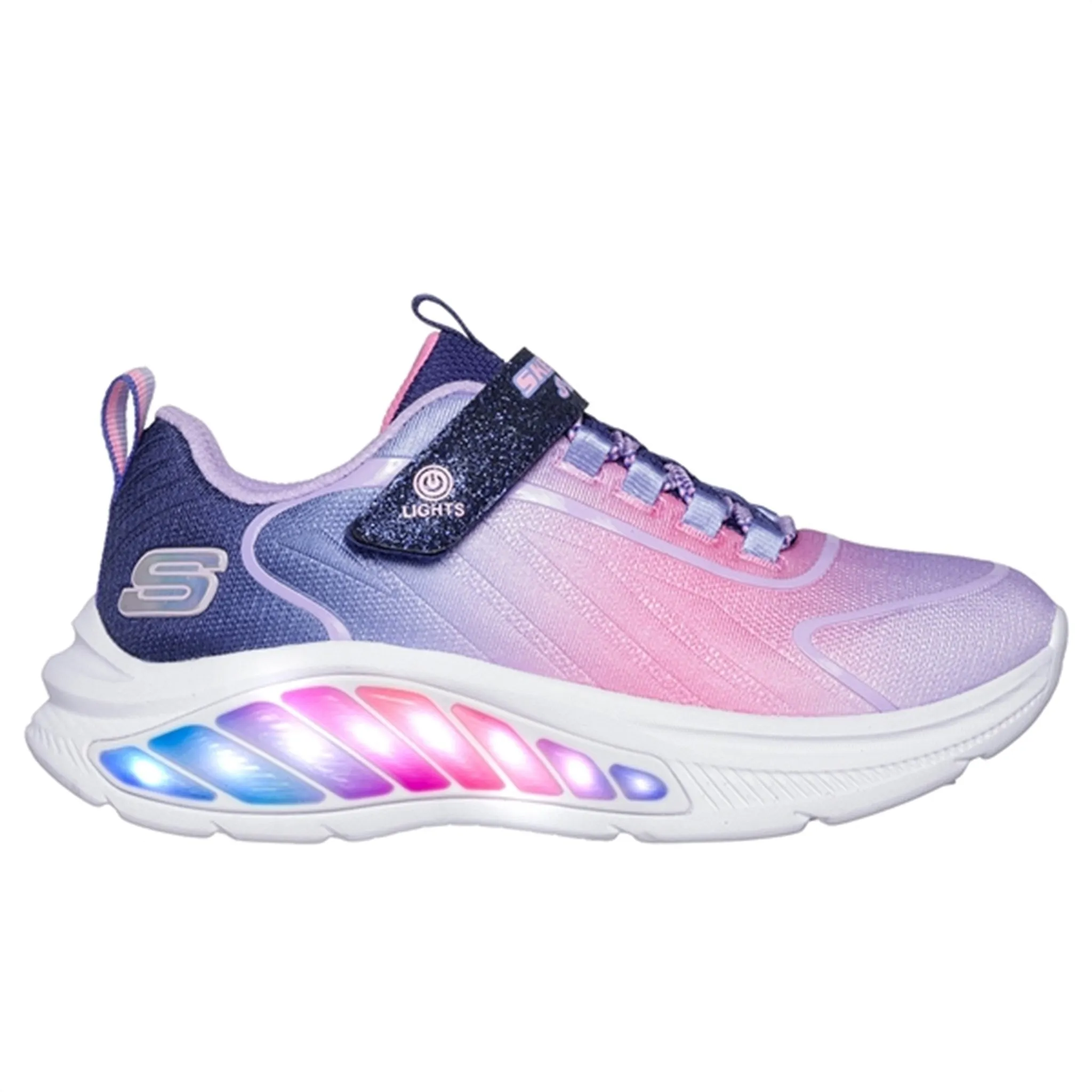 Multi Density Flexible Toe Box Skechers Rainbow Cruisers Ombre Sneakers Navy Multicolor