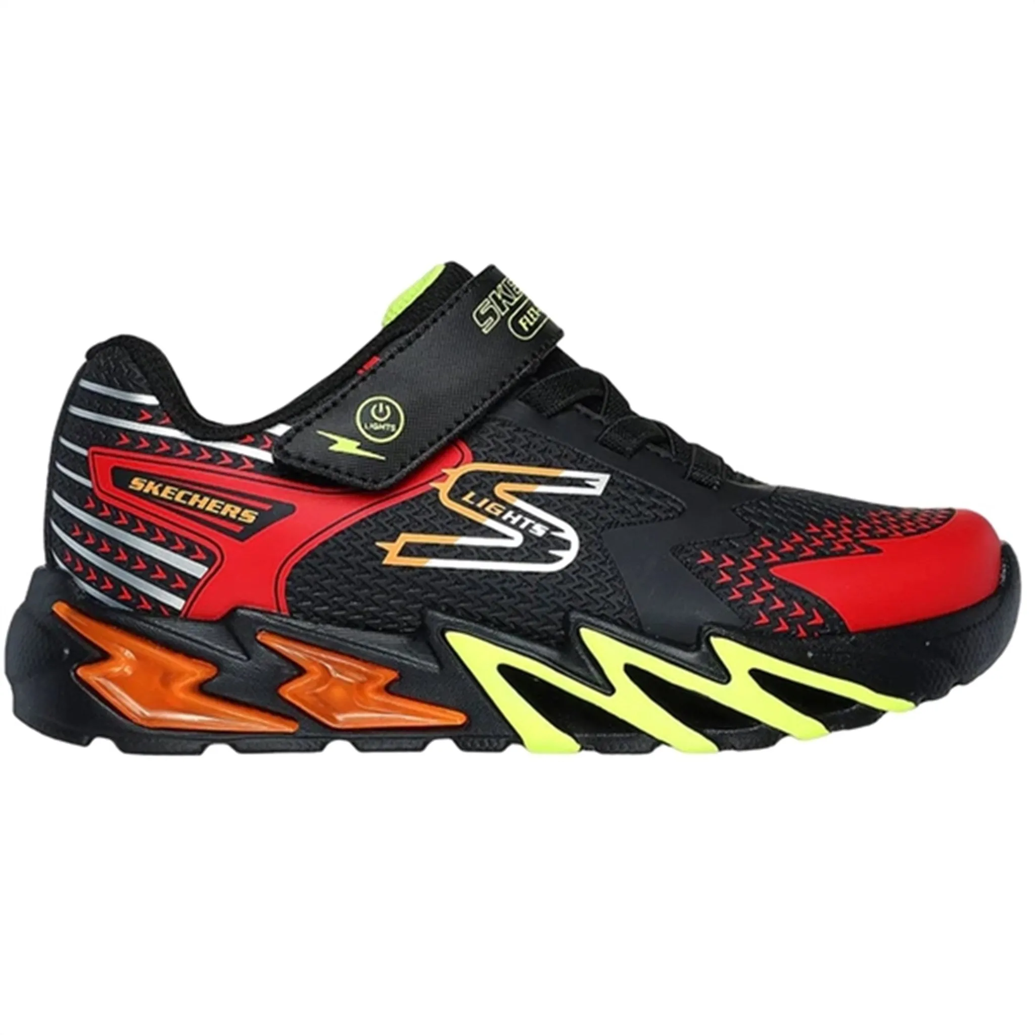Breath Points Agility Focus Skechers S-Lights Flex Glow Bolt Black Red