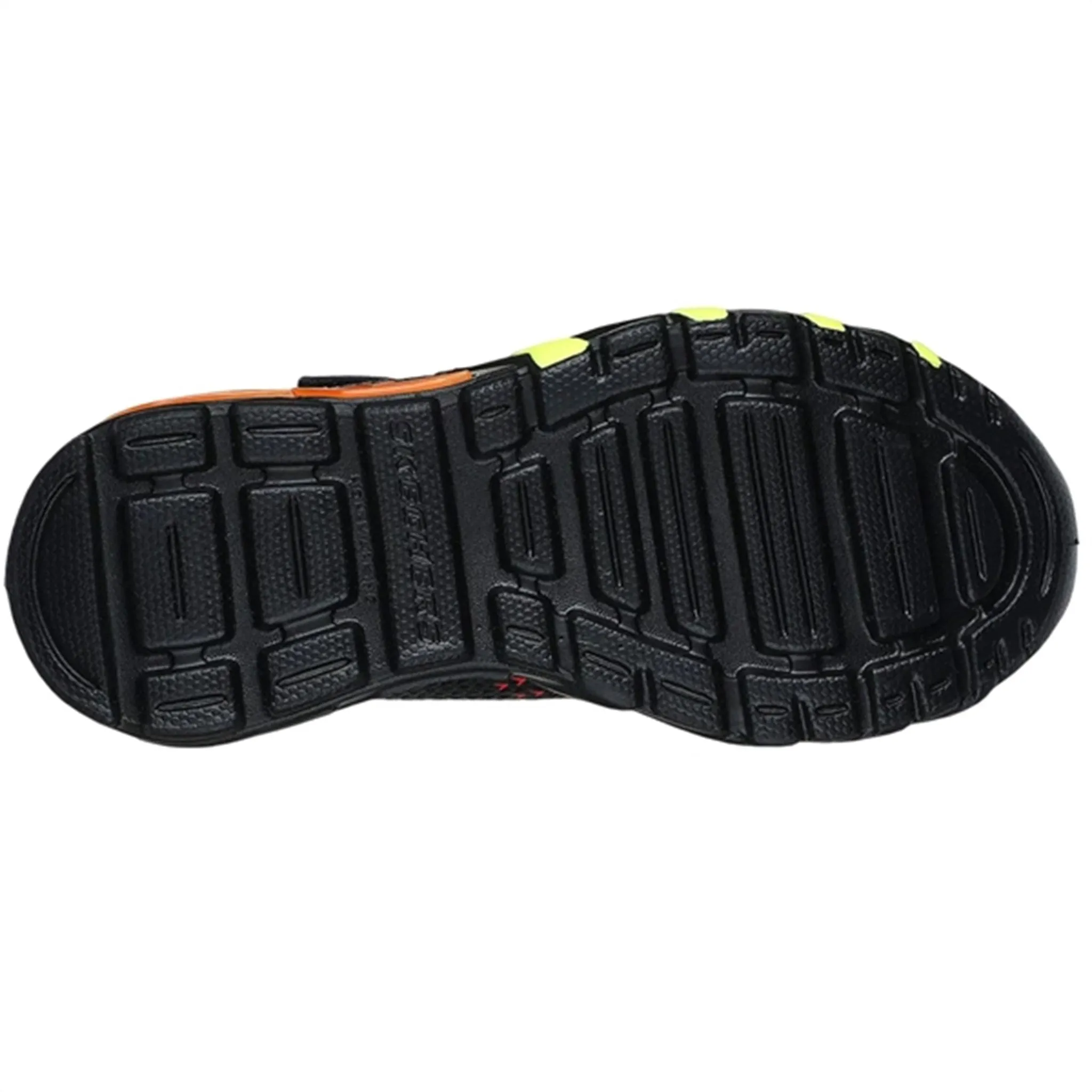 Skechers S-Lights Flex Glow Bolt Black Red Airy Upper Ultimate Ease