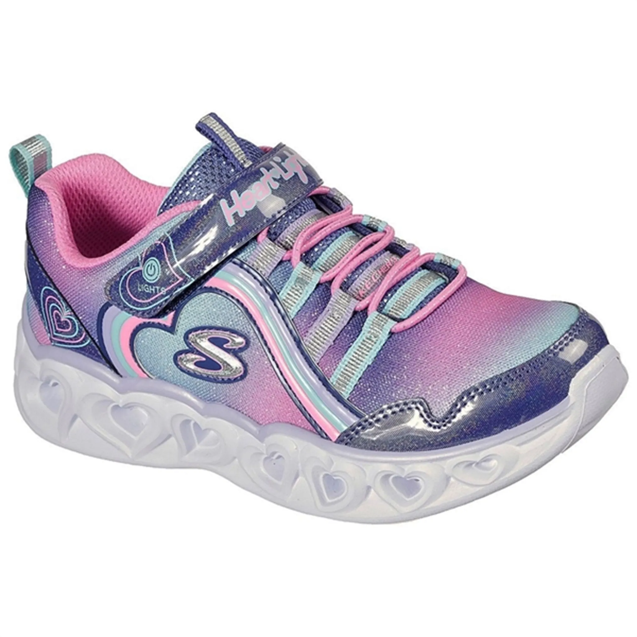 comfortable top Skechers S-Lights Heart Lights Sneakers Rainbow Lux Navy Multi