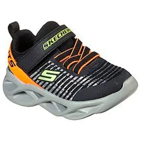 quick dry Skechers S-Lights Twisty Brights Sneakers Black/Orange