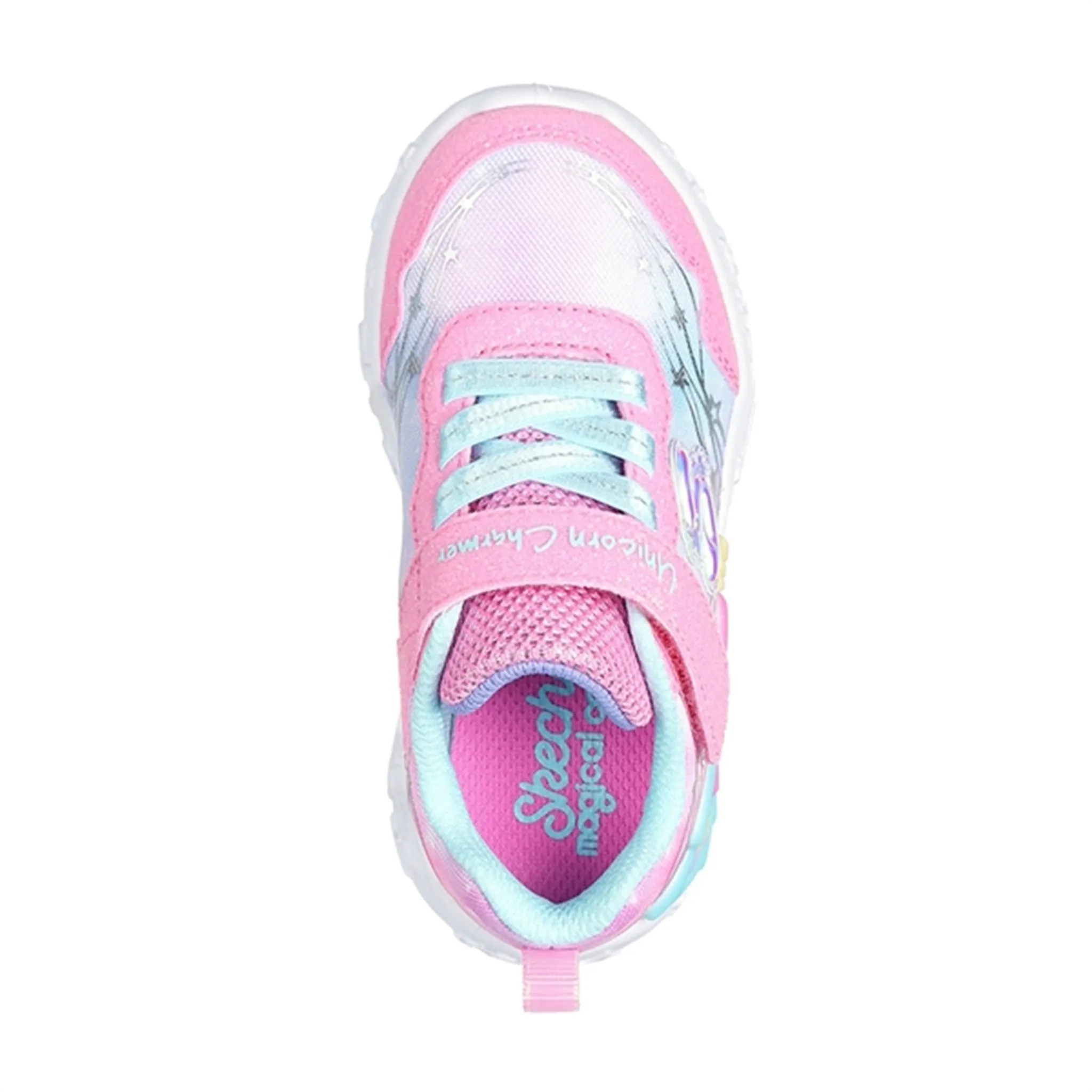 Plush Sole Comfort Inserts Skechers Unicorn Dreams Ombre Print & Star Shoe Pink Turquoise