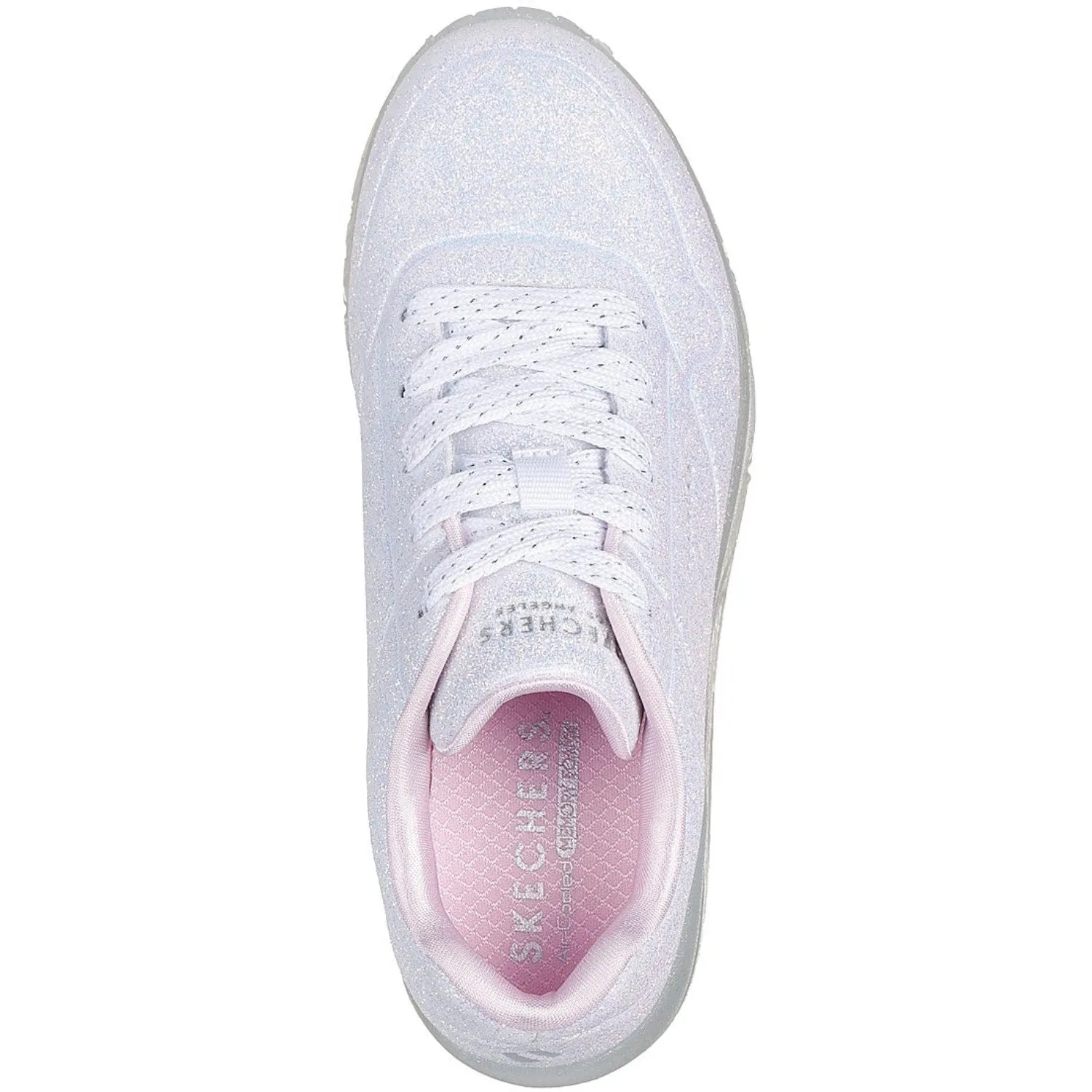 Low Support Stitch Down Technique Skechers Uno Ice - Shine Pop Sneakers