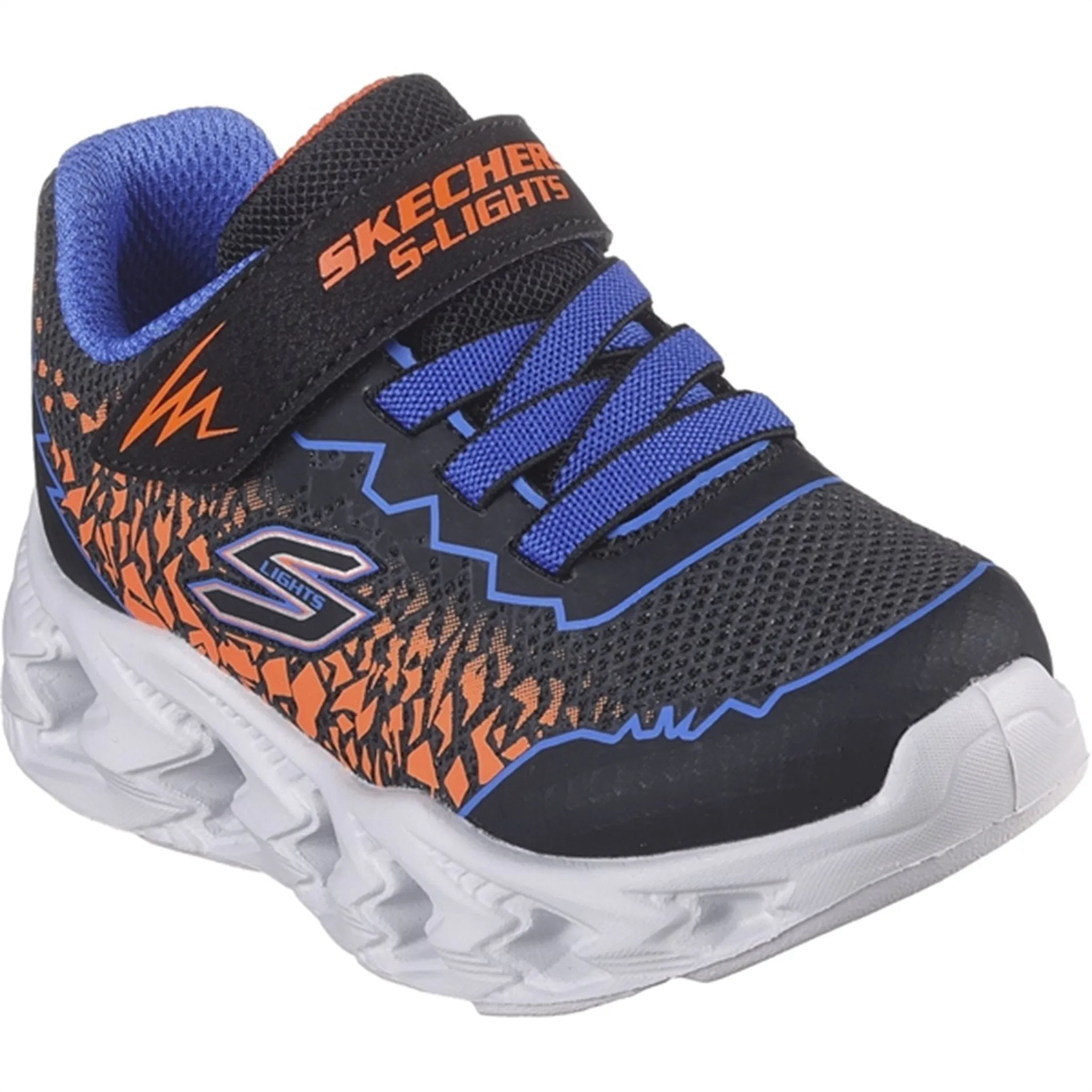 Non-marking sole Abrasion Proof Toe Guard Skechers Vortex 2.0 Sneakers Black Orange
