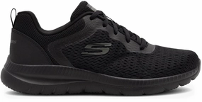 Skechers Bountiful Womens Training Shoes - Black Adjustable Strap Lock Ventilation