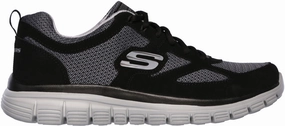 Skechers Burns Agoura Mens Training Shoes - Black Lace Lock