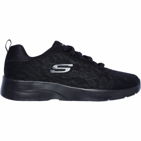 Pressure Dispersion Insole Skechers Dynamight 2.0 Homespun Womens Training Shoes - Black