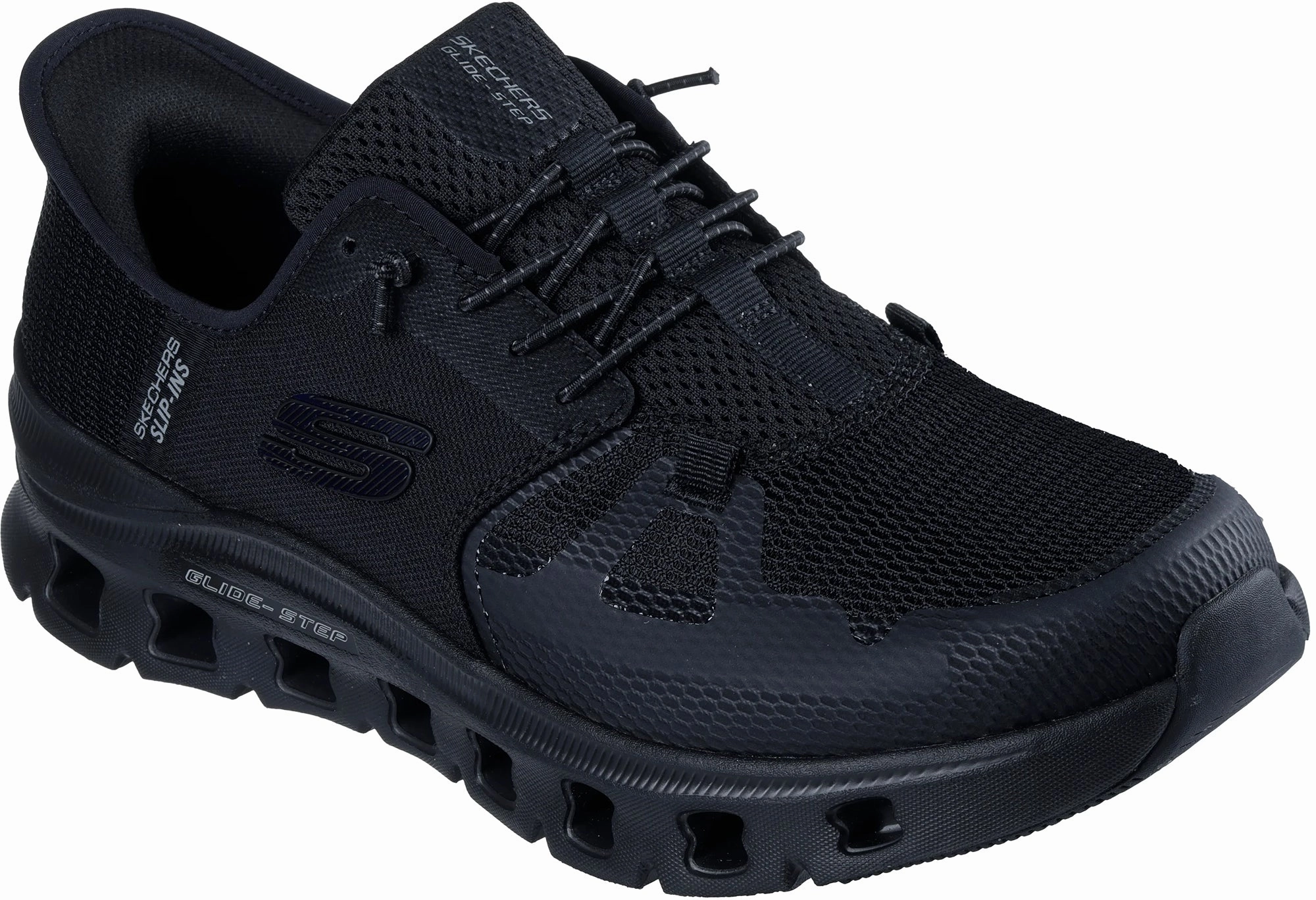 Skechers Glide-Step Pro Mens Walking Shoes - Black loop handles