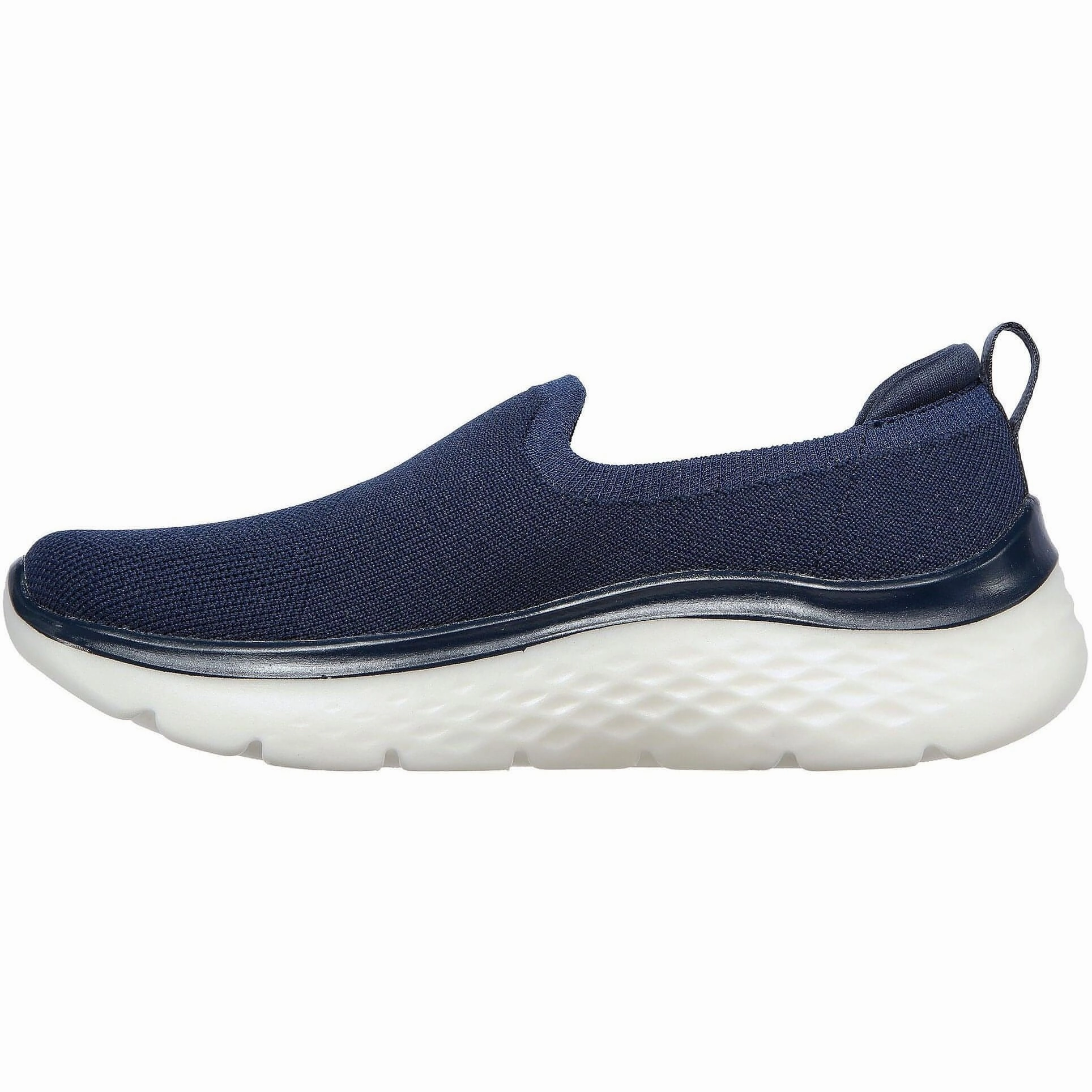 Dark color Skechers GoWalk Hyper Burst Slip On Womens Walking Shoes - Navy