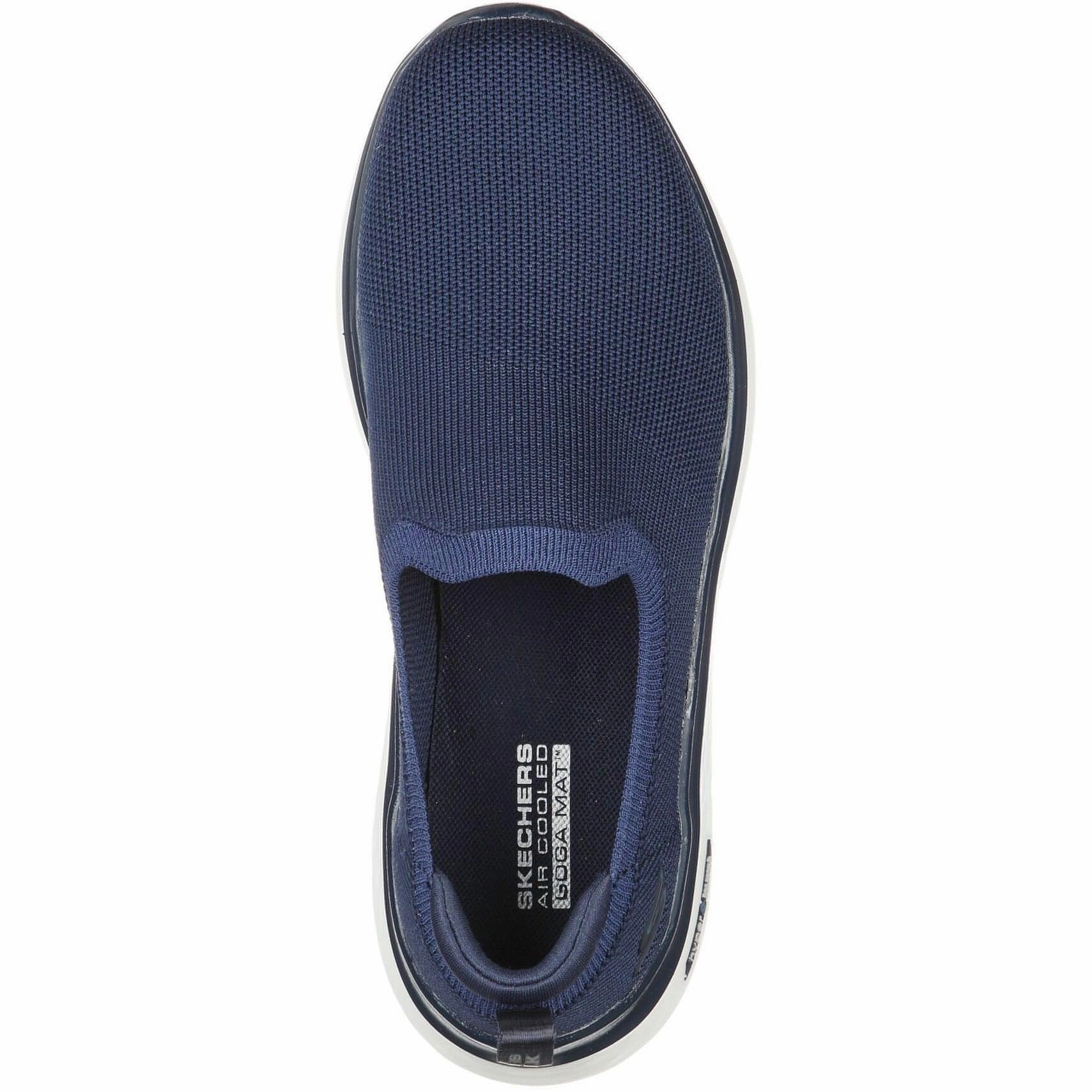 triple - stitched wrinkle - resistant Skechers GoWalk Hyper Burst Slip On Womens Walking Shoes - Navy
