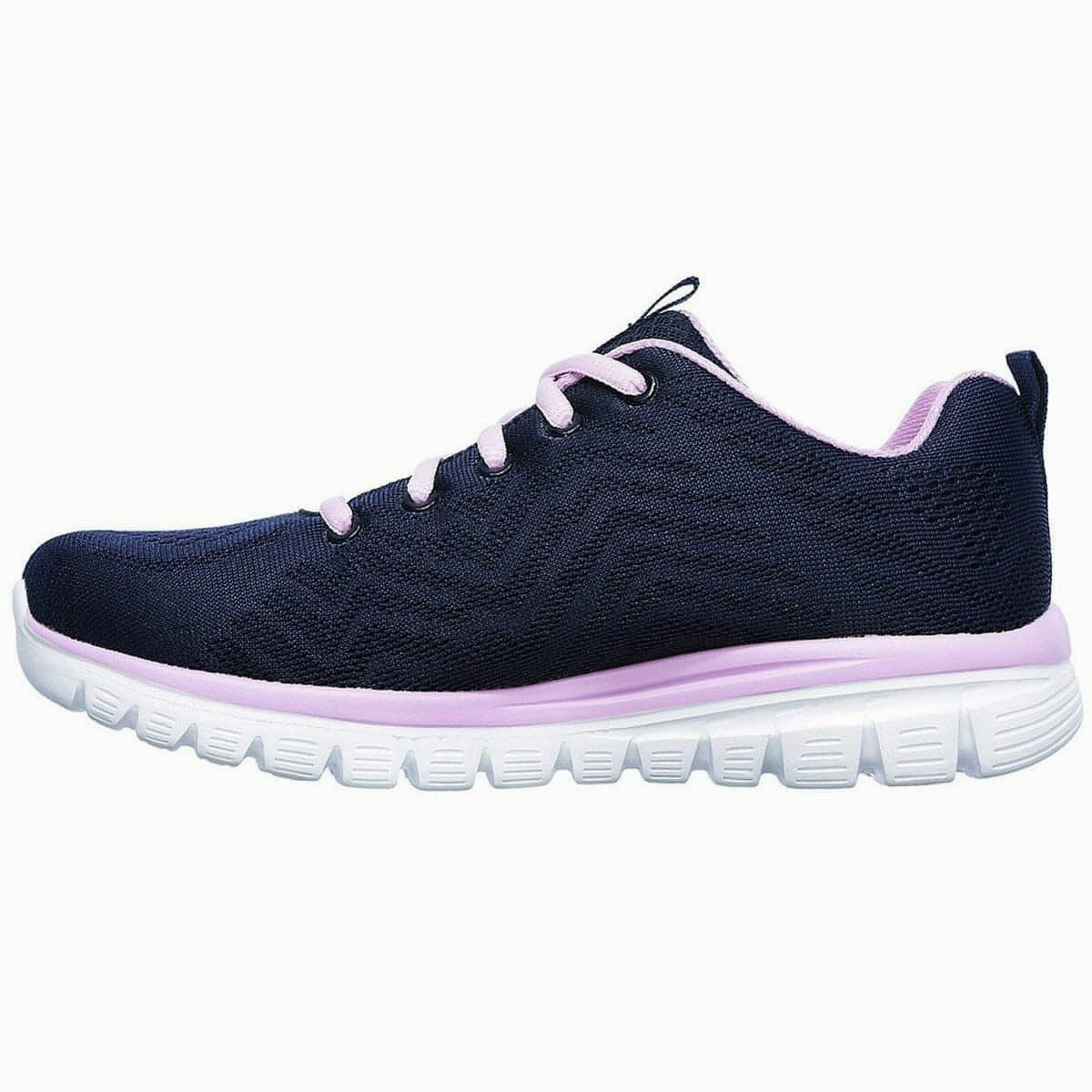 Skechers Graceful Womens Training Shoes - Navy Molded Arch Contour Quick lacing