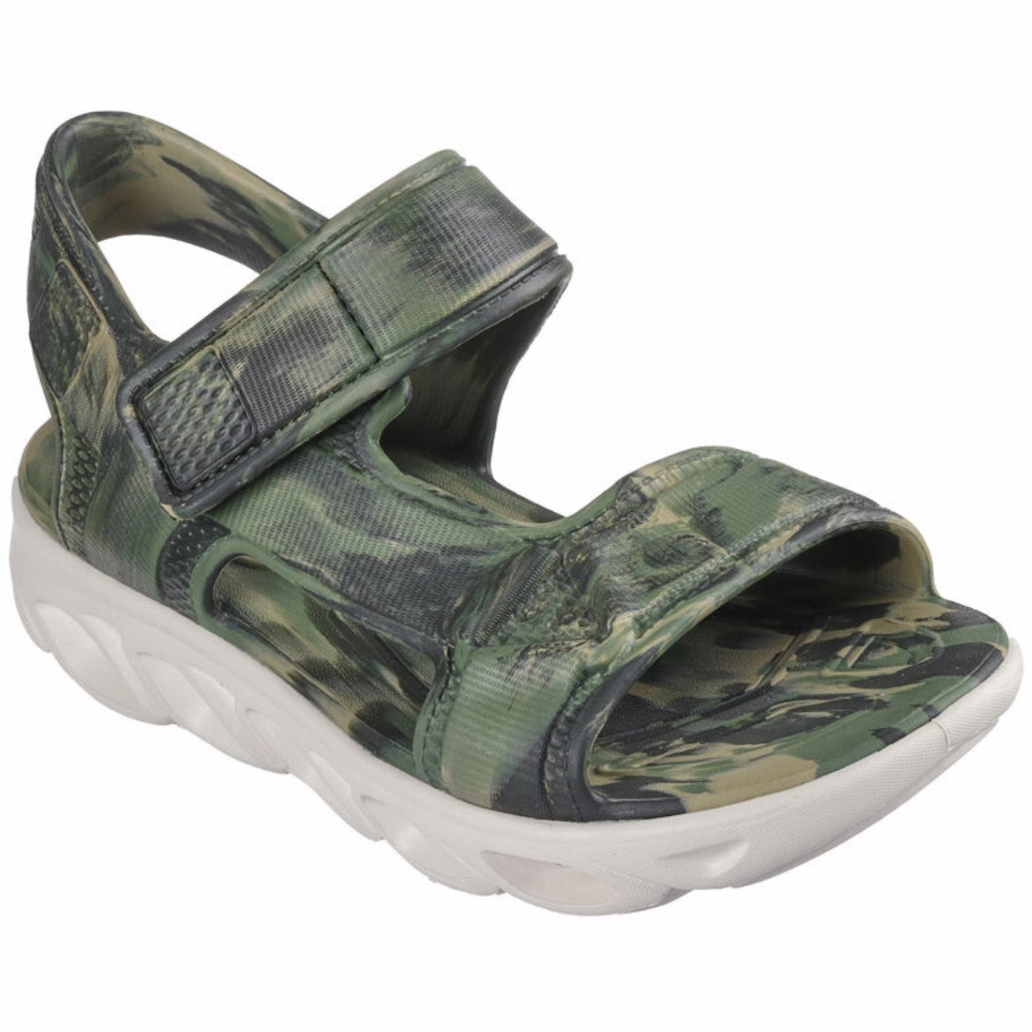 Comfort Strapping Effortless Foot Comfort Skechers Hypno-Splash Camo Printed River Sandal Black Olive