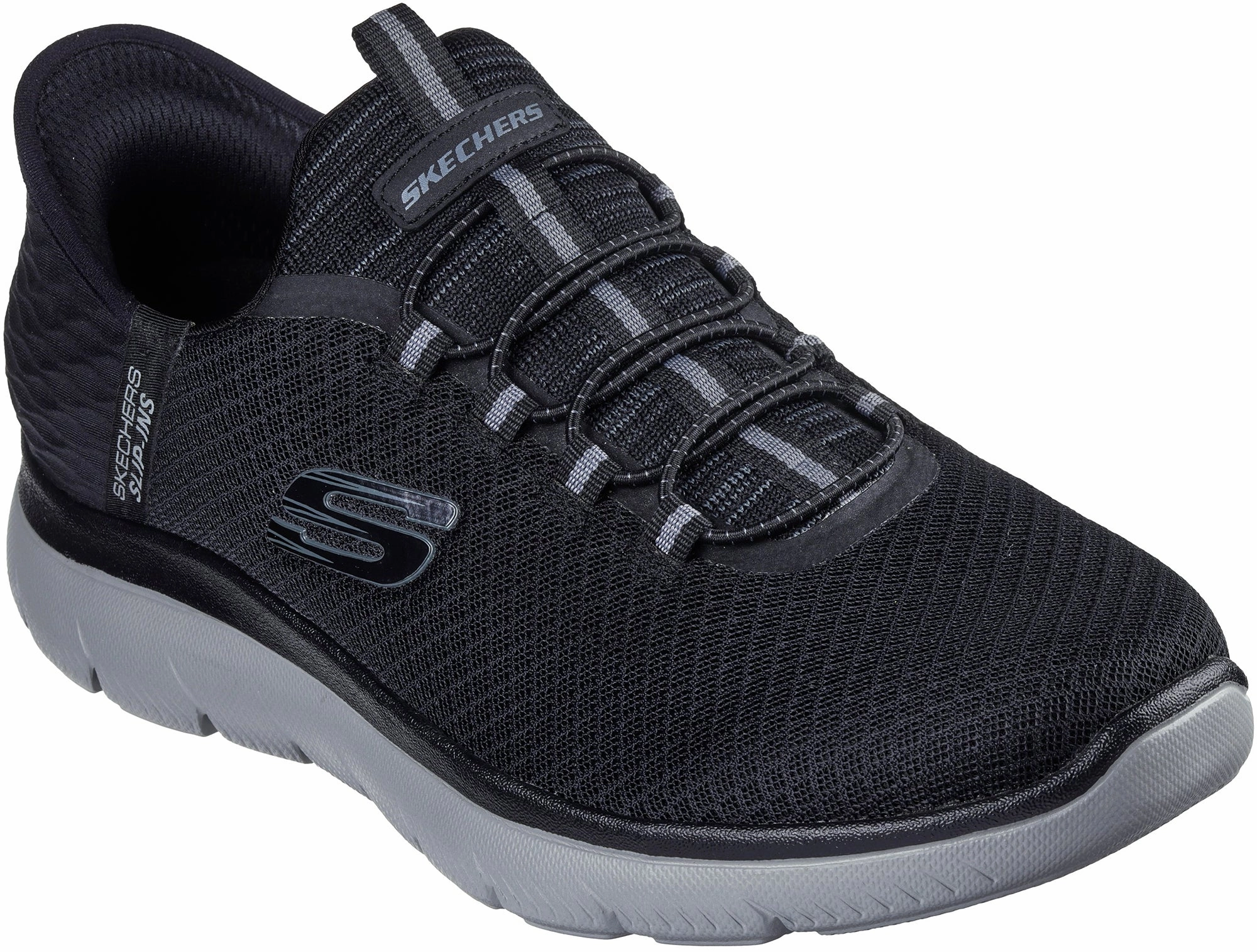 Flex Zones Stylish Look Skechers Summits High Range Mens Training Shoes - Black