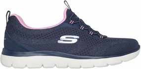 Cushioned Step Skechers Summits New Nature Womens Training Shoes - Blue