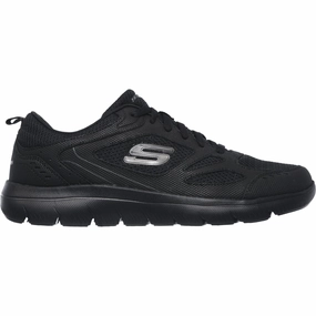 Elastic Gusset Tongue Dynamic Arch Brace Skechers Summits South Rim Mens Training Shoes - Black