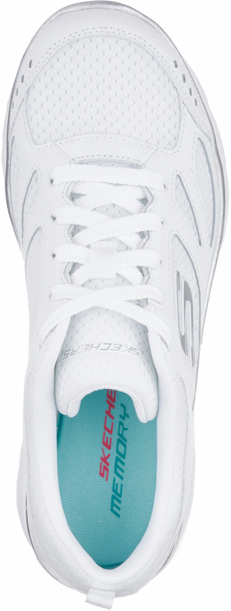 Skechers Summits Suited Womens Training Shoes - White Breathable Perforated Panels