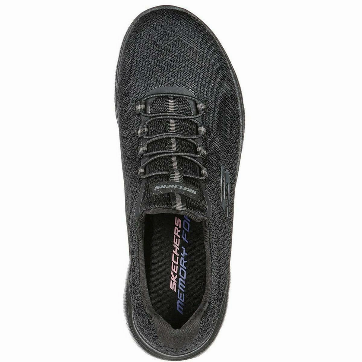 Skechers Summits Womens Training Shoes - Black Easy Match Grounded Footbed