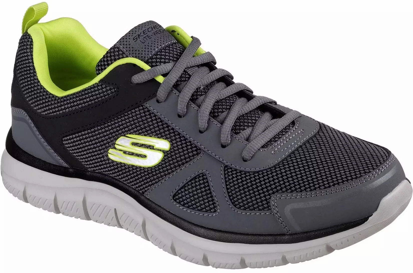 Office Casual Impact Dispersion Layer Skechers Track Bucolo Mens Training Shoes - Grey