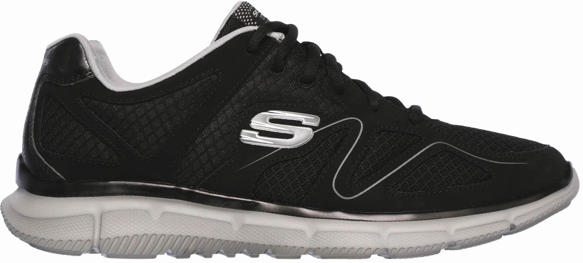 Skechers Verse Flash Point Mens Training Shoes - Black Sock Like Collar