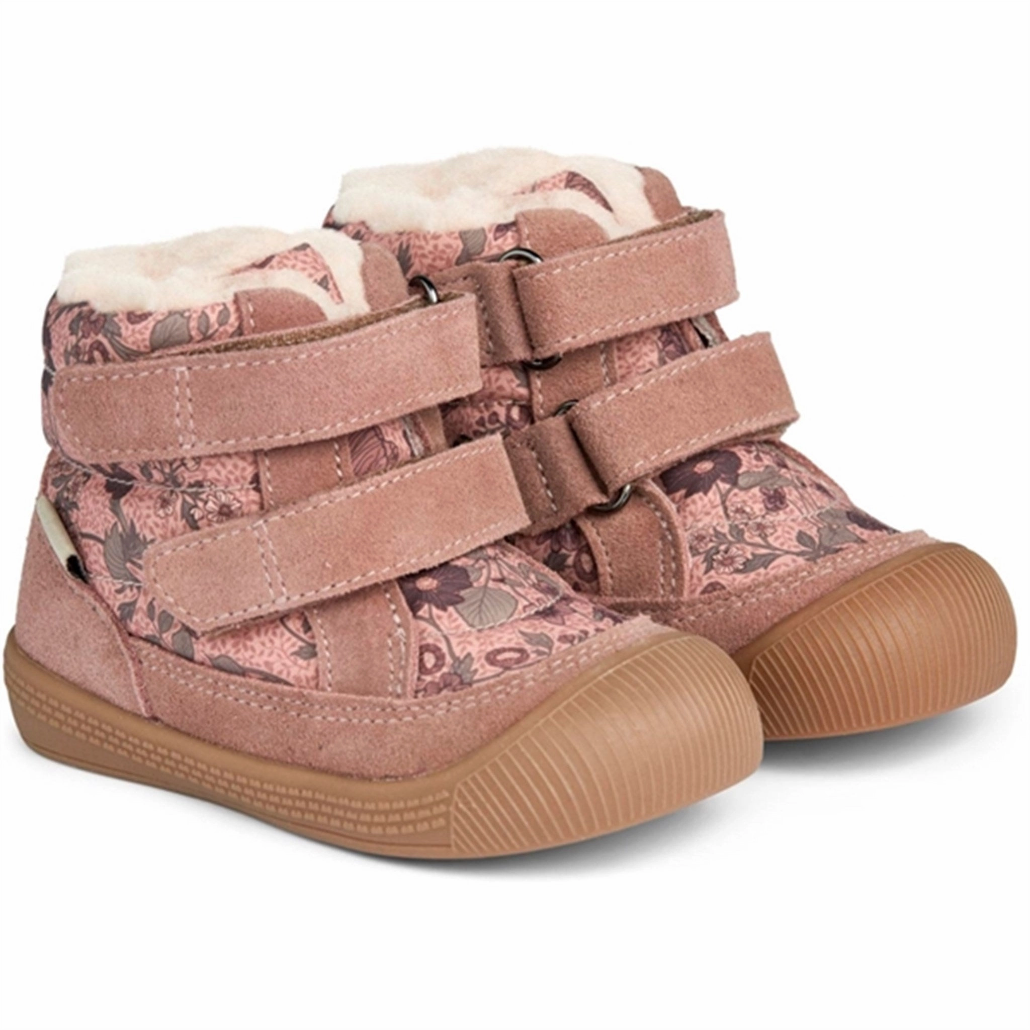 Wheat Winter Boots Daxi Wool Tex Print Dusty Rouge ground grip