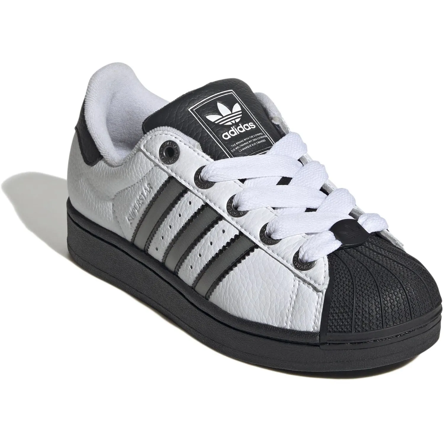 Maximum Stability Molded Heel Cushion adidas Originals Ftwr White/Matte Silver/Core Black Superstar Ii J Sneakers