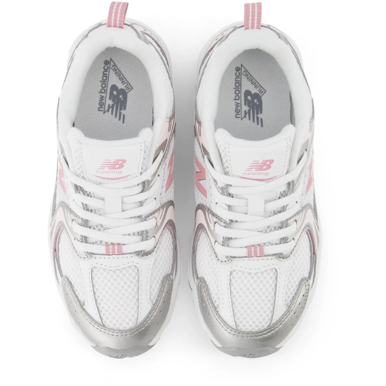 Traction Enhanced Pattern New Balance Reflection 530 Kids Bungee Lace Sneakers