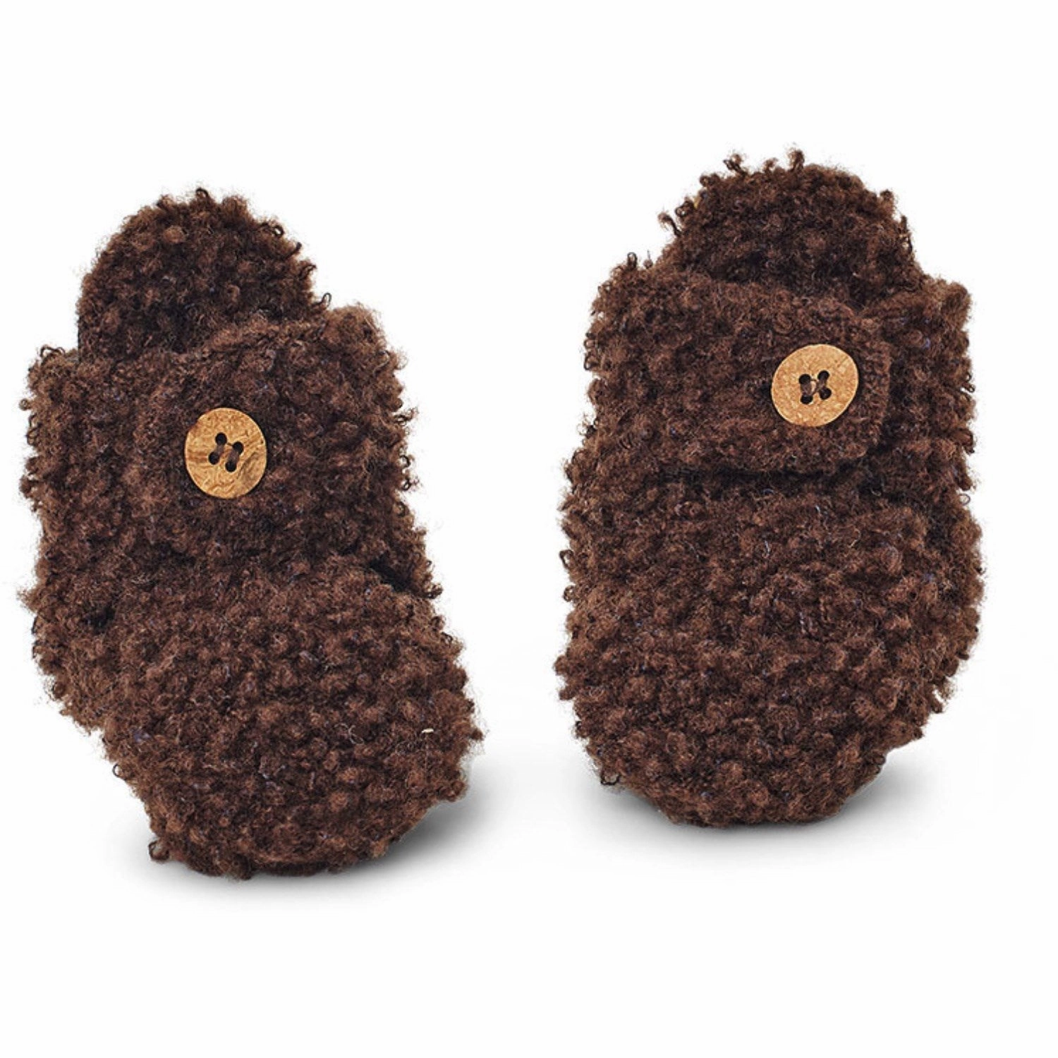 Simple Sandal Fit Smallstuff Brown Booties Boucl?? Merino Wool