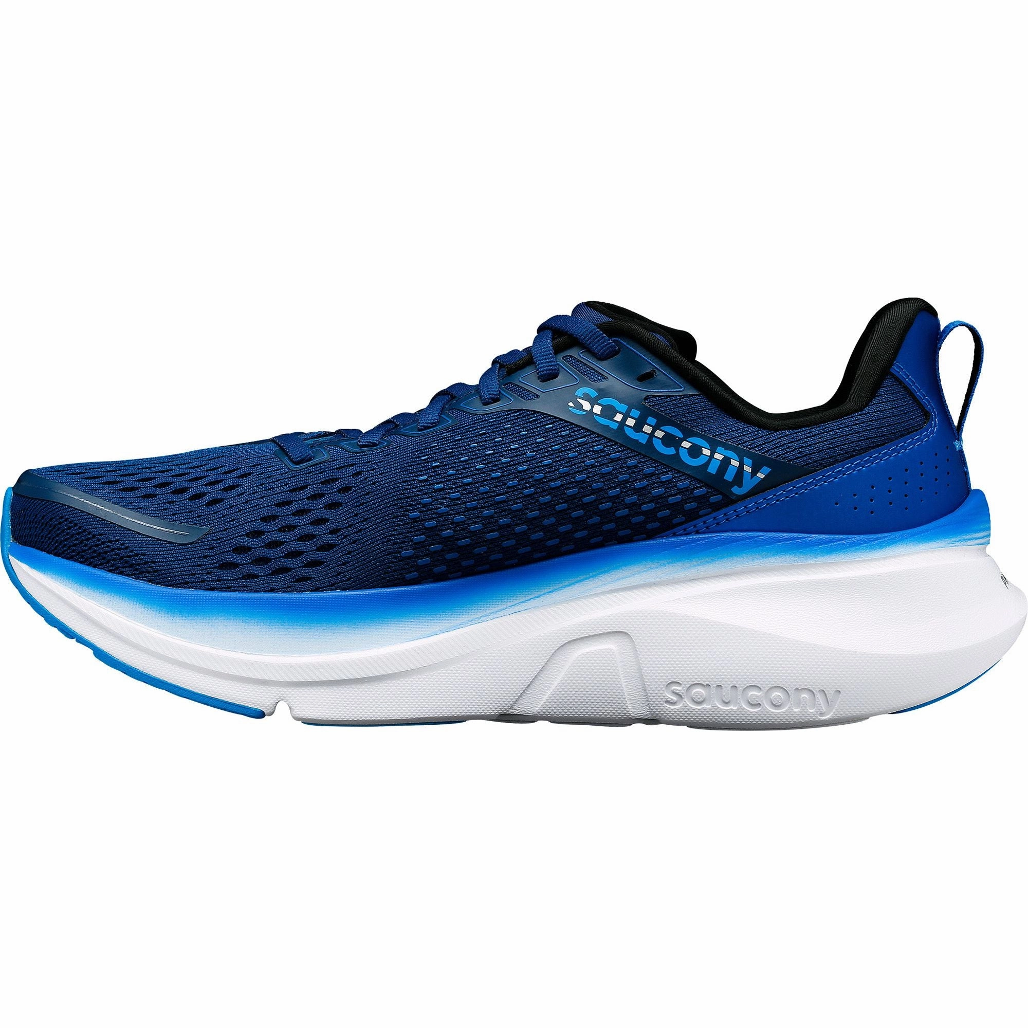 Stability Heel Counter lightweight - construction - feature shoes Saucony Guide 17 WIDE FIT Mens Running Shoes - Navy