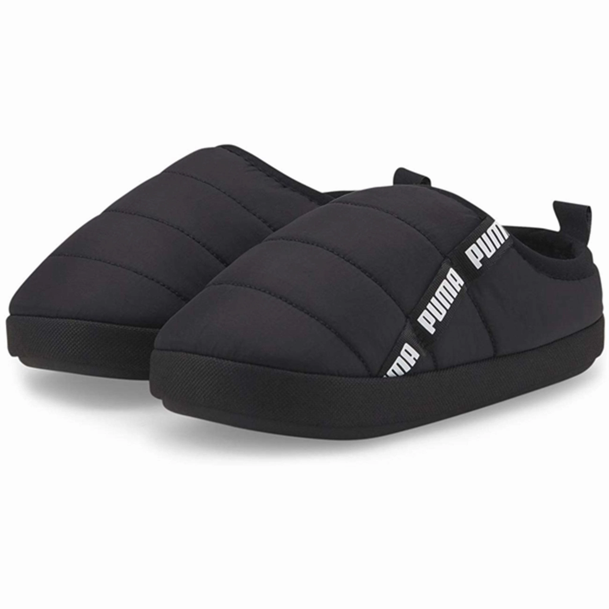 Puma Scuff Slippers Black-White Anti   Vibration Padded Tongue