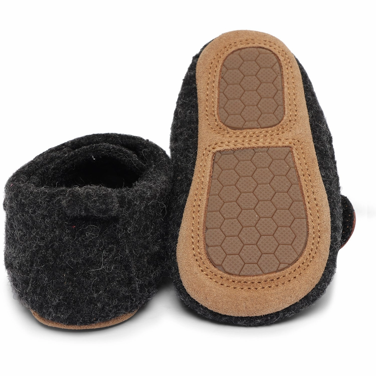 Mikk-Line Anthracite Melange Prewalker Wool Soft Padding