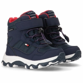 Tommy Hilfiger Blue Fur Boot Durable Shell Trail Exploration Anti   Slip Sole