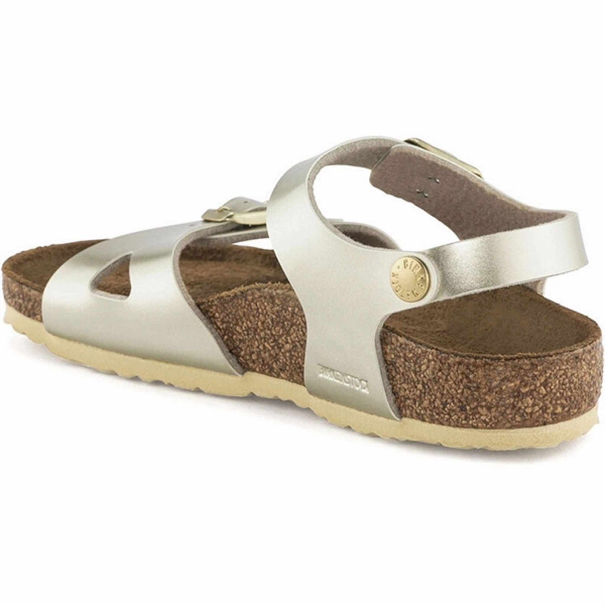 lightweight foam Elastic Band Birkenstock Rio Kids BF Electric Metallic Gold Sandals