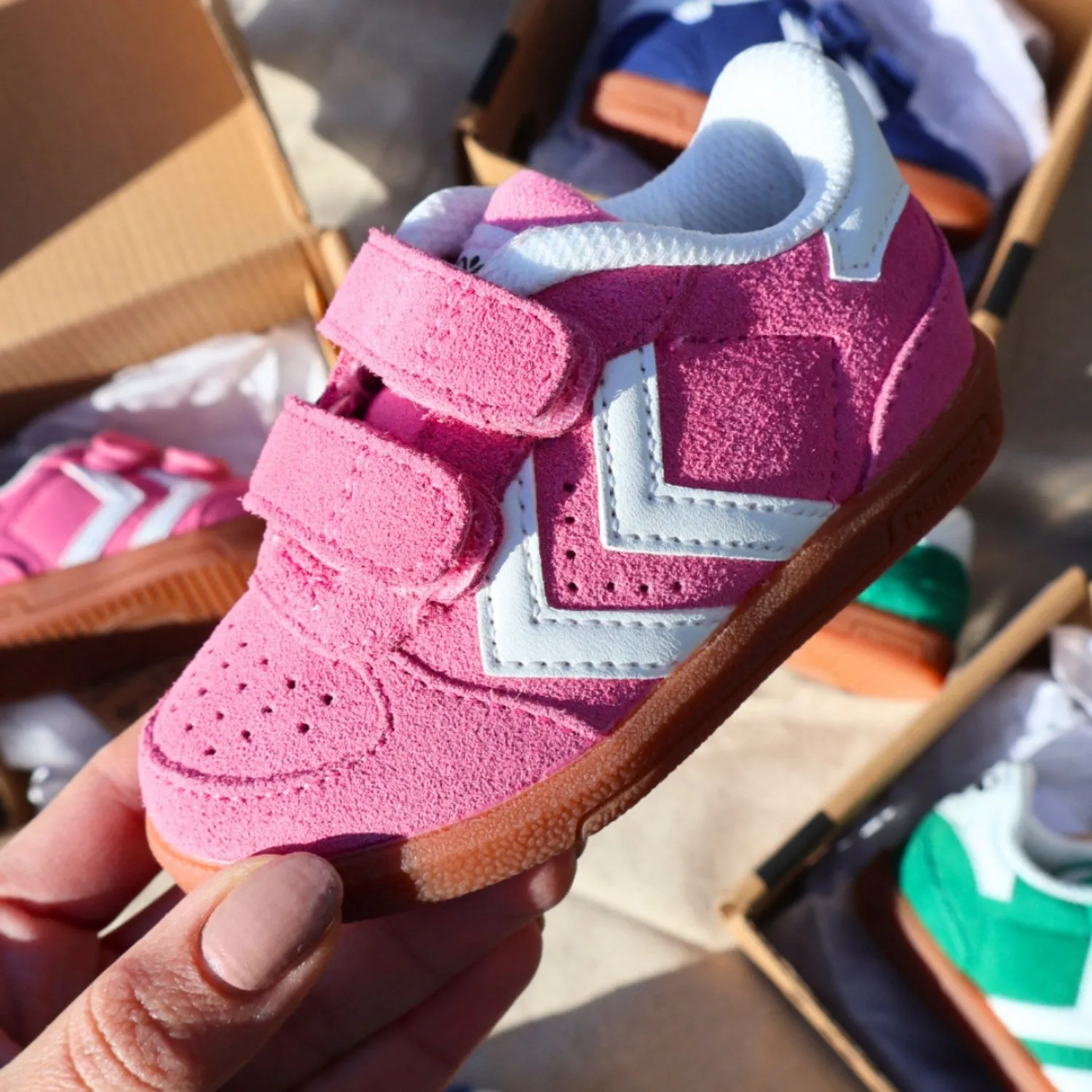 Hummel Prism Pink Victory Suede Ii Infant Sneakers Abrasion Shield Technology